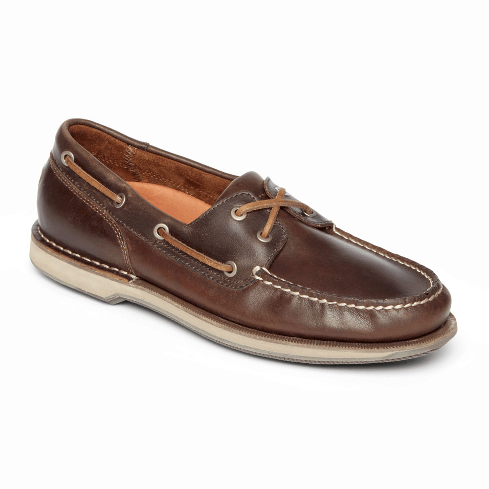 Rockport Singapore Mens Boat Shoes - Perth Brown - LN0347259